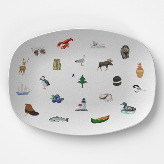 All Things Maine 10" X 14" Polymer Platter - Featured in Down East Magazine Gift Guide (Dec 2023)