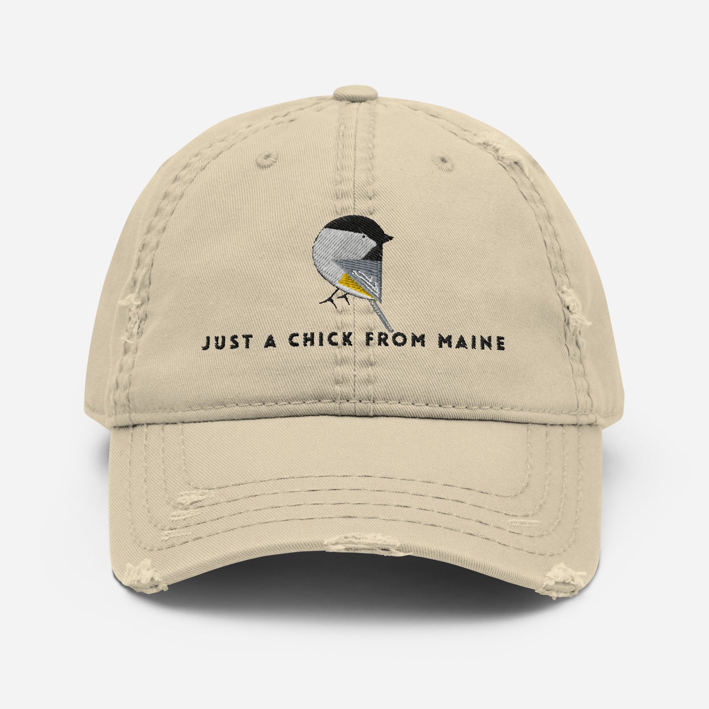 Just a Chick From Maine  Dad Hat (distressed)