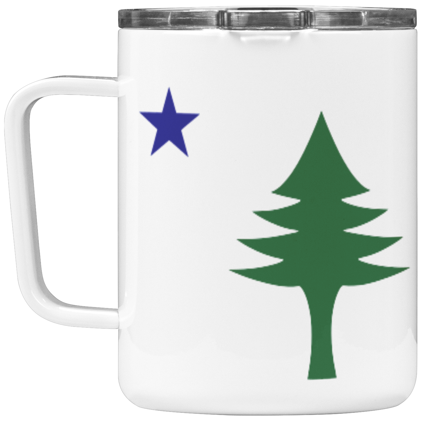 Maine 1901 Flag Insulated Coffee Mug (10 oz) | Pine Tree & North Star | Stainless Steel Travel Mug