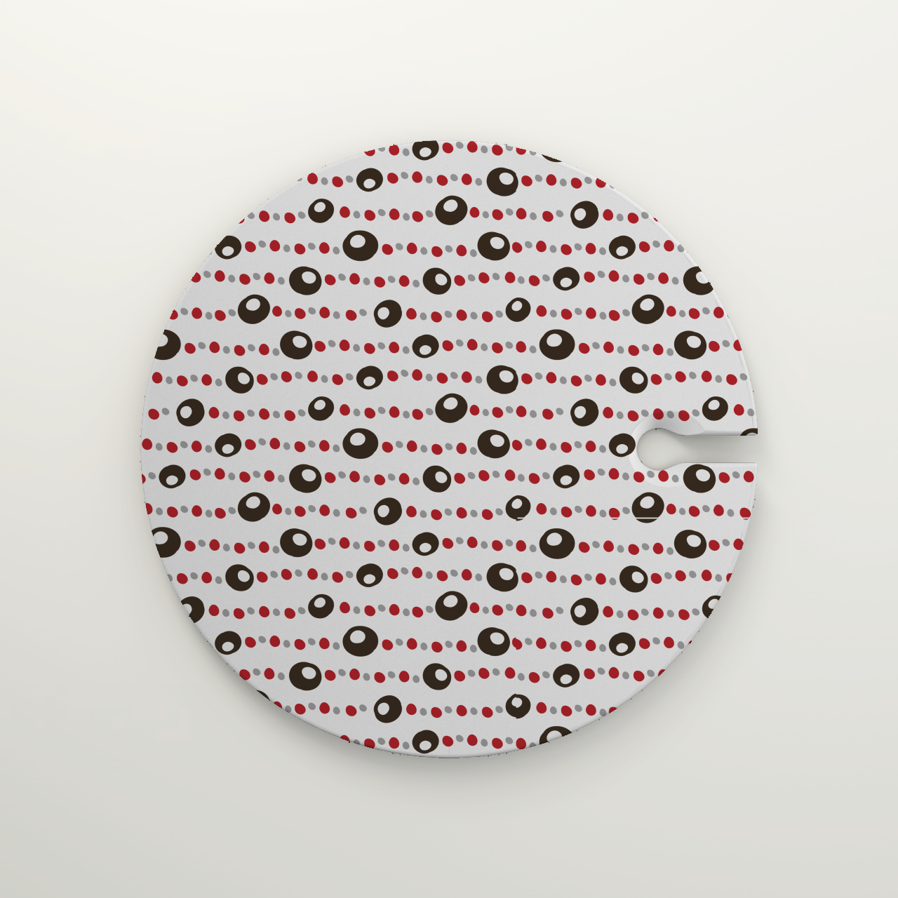 OSU Buckeye Necklace Print Wine Glass Plate