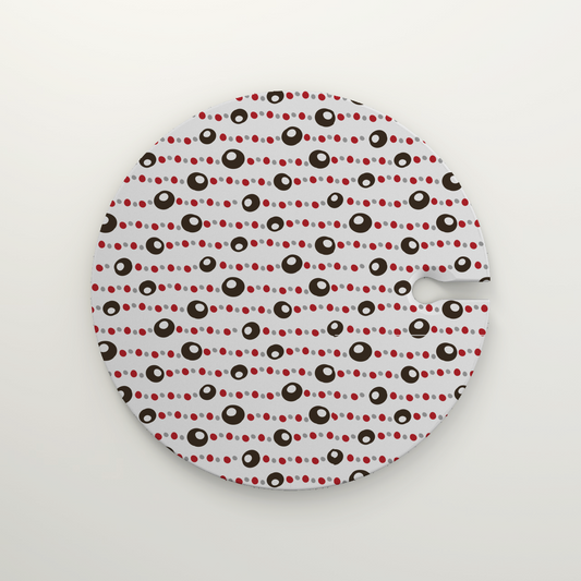 OSU Buckeye Necklace Print Wine Glass Plate