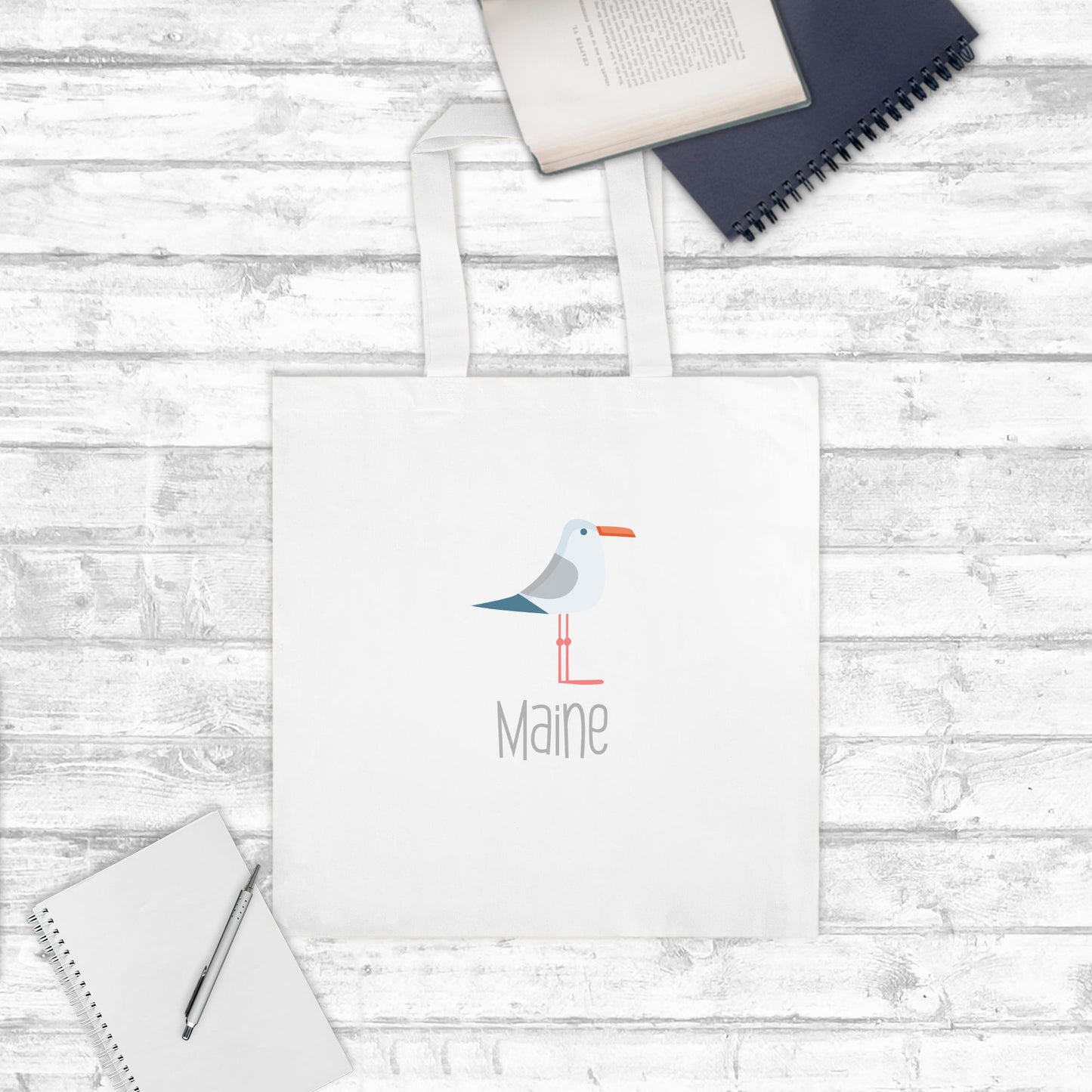 Maine Seagull Lightweight Tote Bag