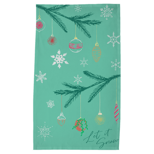 Boughs & Ornaments Tea Towel