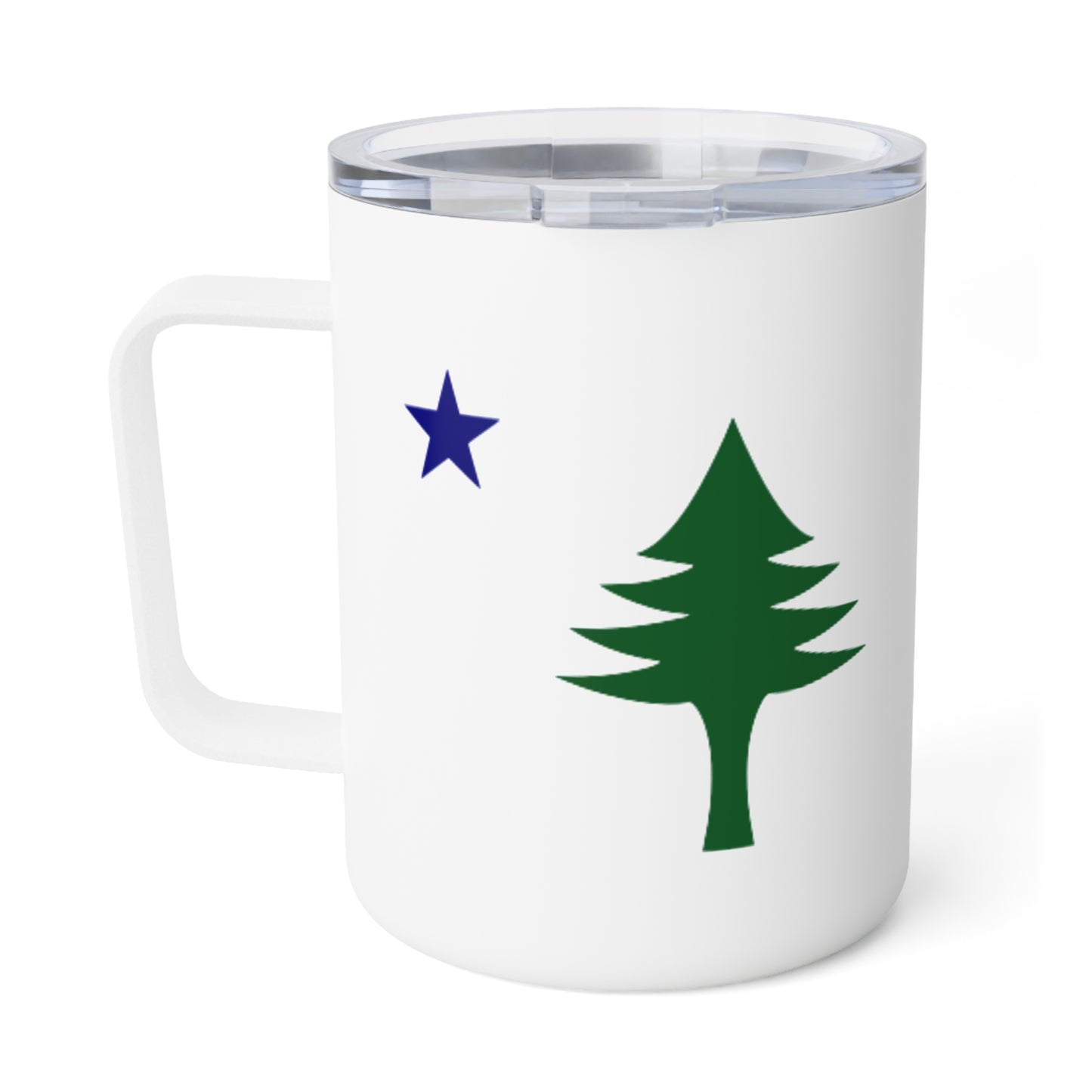 Maine 1901 Flag Insulated Coffee Mug (10 oz) | Pine Tree & North Star | Stainless Steel Travel Mug