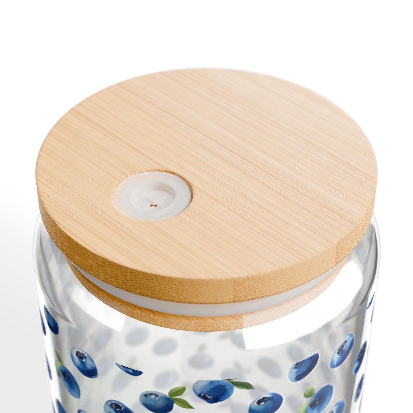 Maine Blueberry 16oz Sipper Glass with Bamboo Lid & Straw