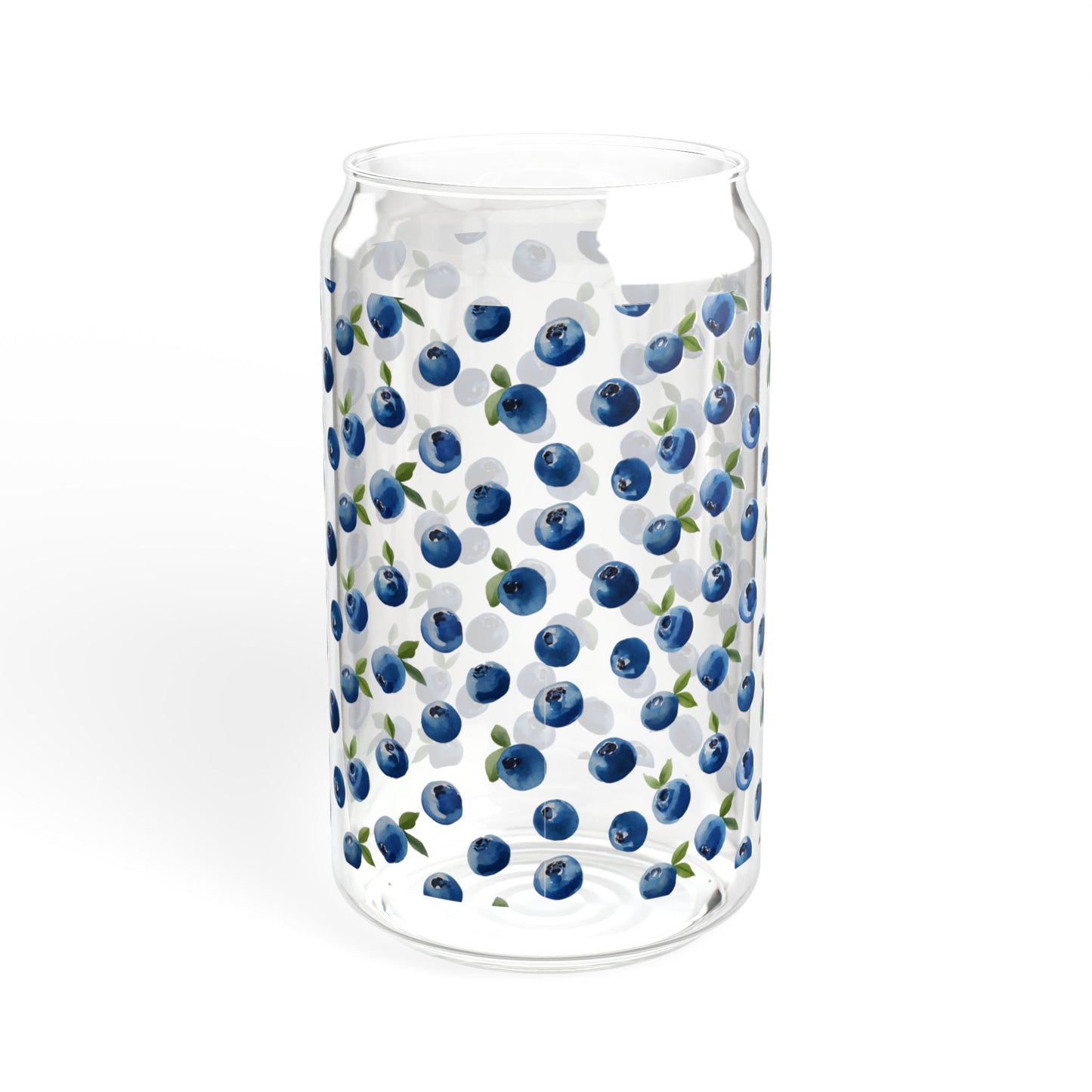 Maine Blueberry 16oz Sipper Glass with Bamboo Lid & Straw