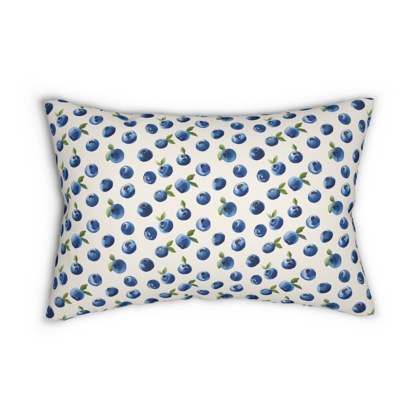 Blueberry Print Lumbar Pillow, Water-resistant Pillow, Double-sided Design, Home Decor Cushion, Decorative Pillows for Couch, Gift for Home