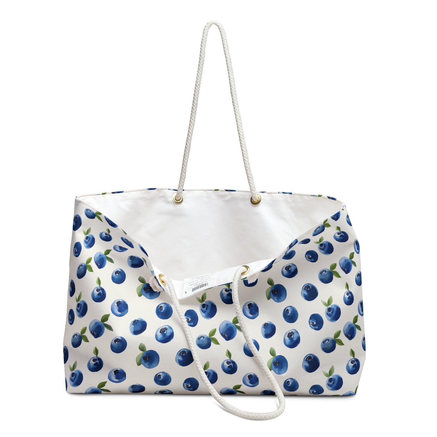 Maine Blueberry Oversized Tote Bag with Rope Handles