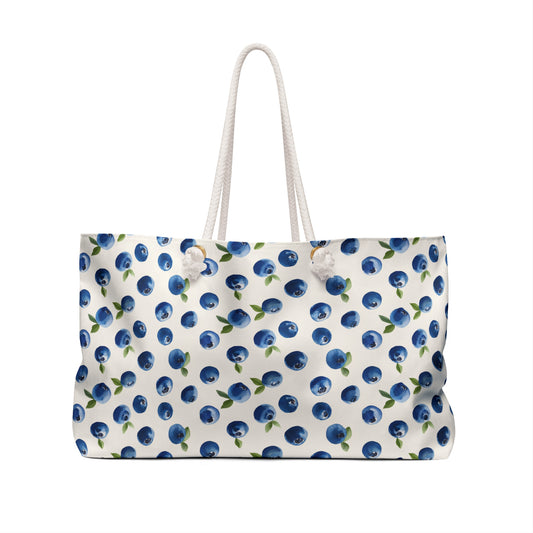 Maine Blueberry Oversized Tote Bag with Rope Handles